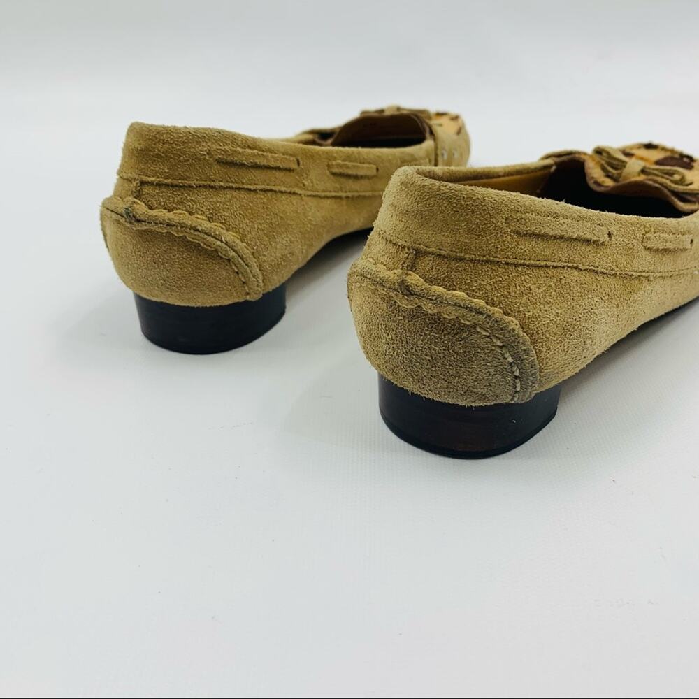 Talbots Moccasin Calf Hair Animal Print Loafers - Picture 12 of 12